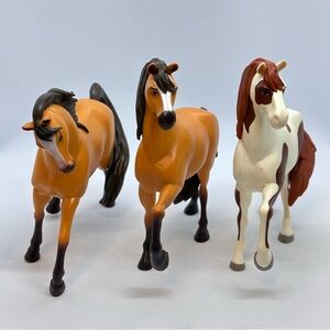 Lot of 3 Dreamworks Animation Horses 6” Figures Just Play (2) Spirit & Boomerang